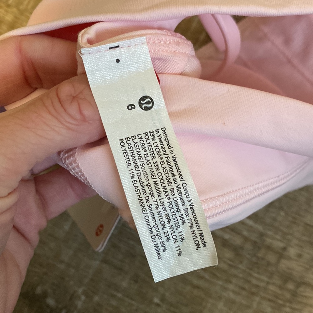 NWT Lululemon Energy Longline Bra B–D Cups Strawberry Milkshake | Size 6 NWT - Picture 5 of 6
